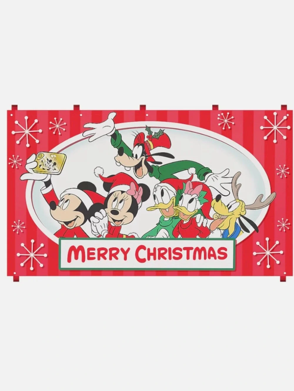 Disney Merry Christmas Party Banner - Red, Green, White